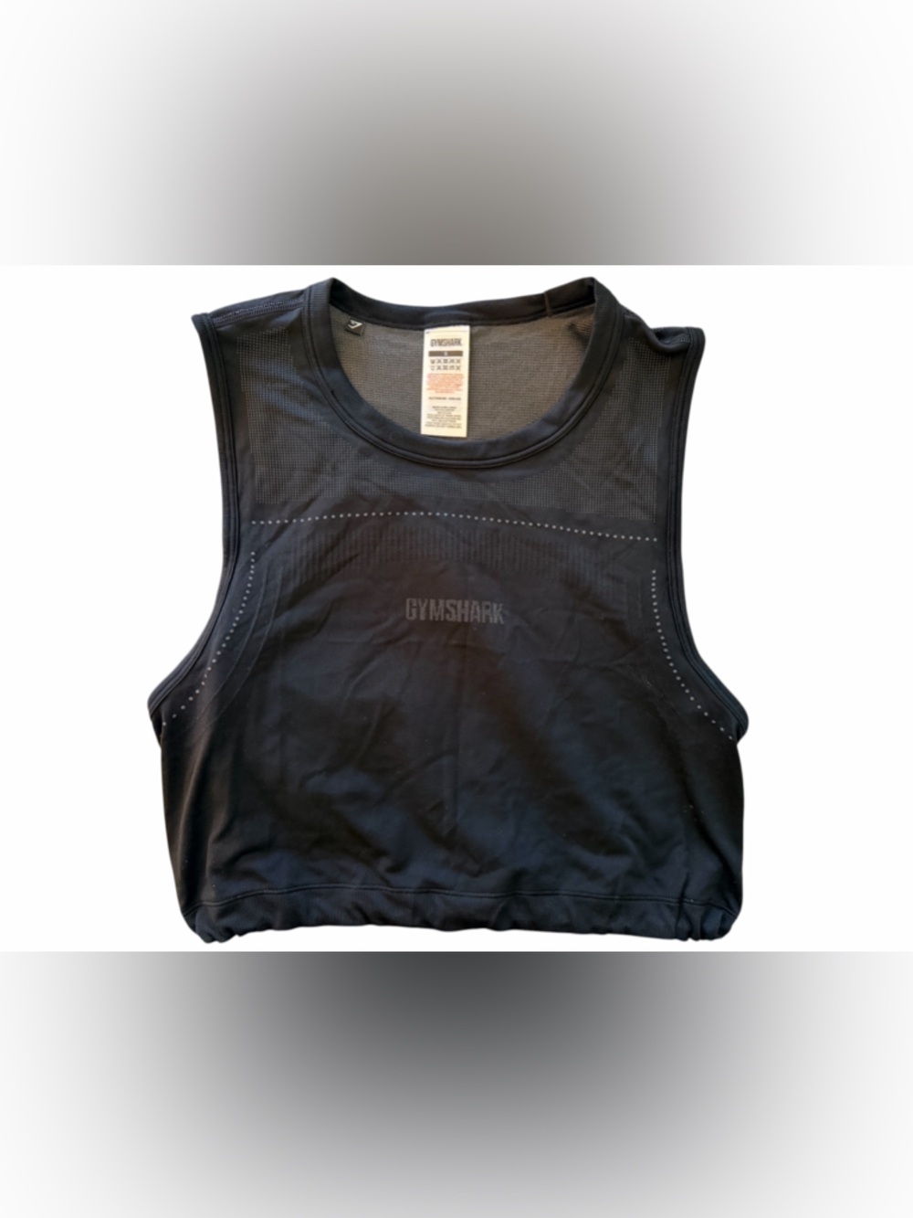 Gymshark Black Seamless Cropped Muscle Tank